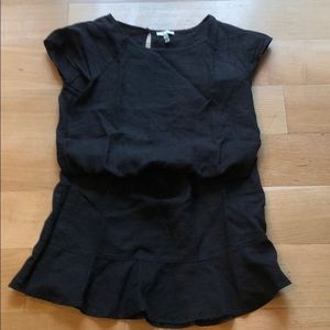 Joie black linen mini dress-xs